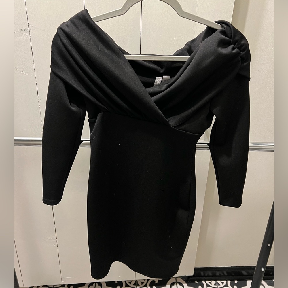 ASOS Black Off The Shoulder Dress